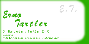 erno tartler business card